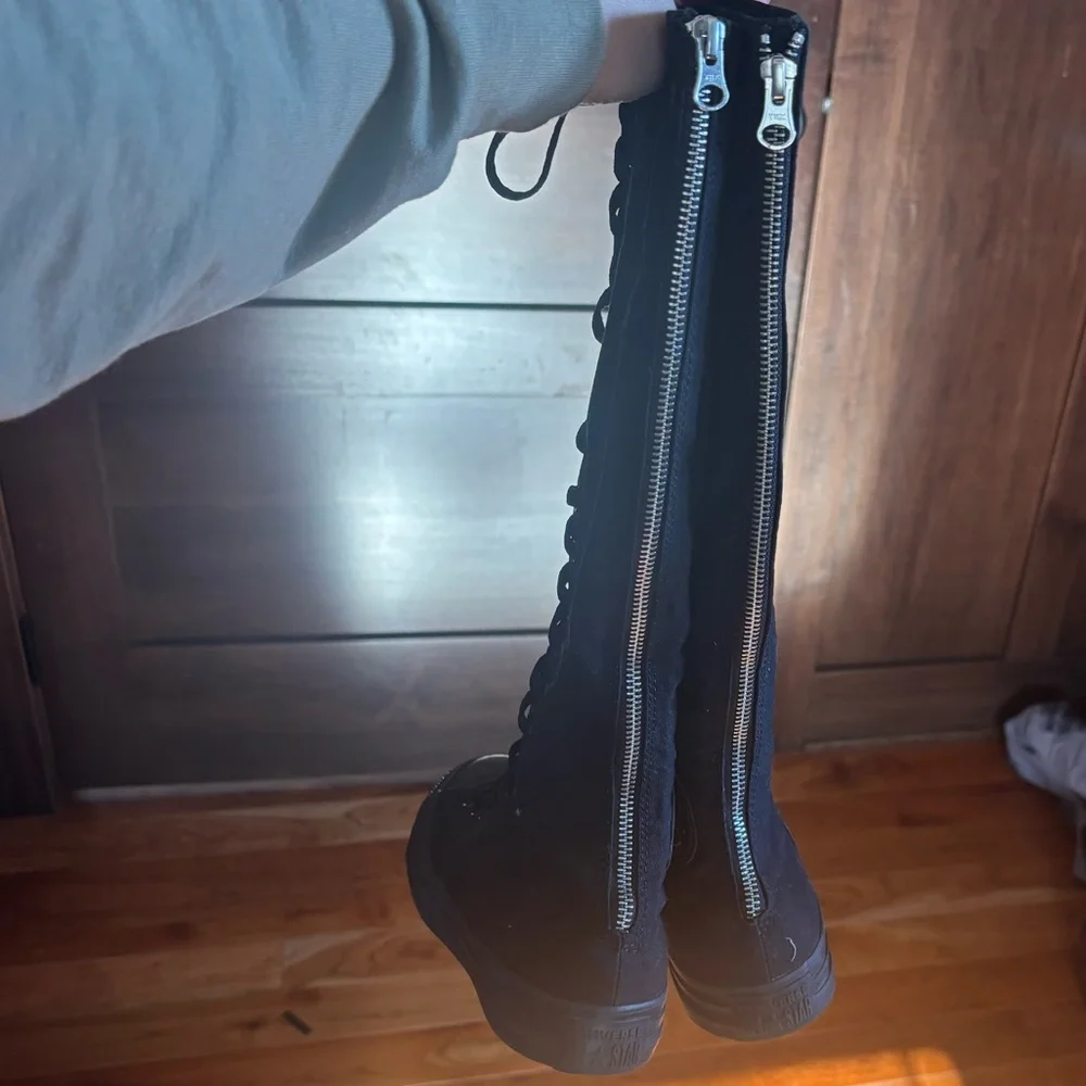 Converse Black Monochrome Knee-High Sneakers_13